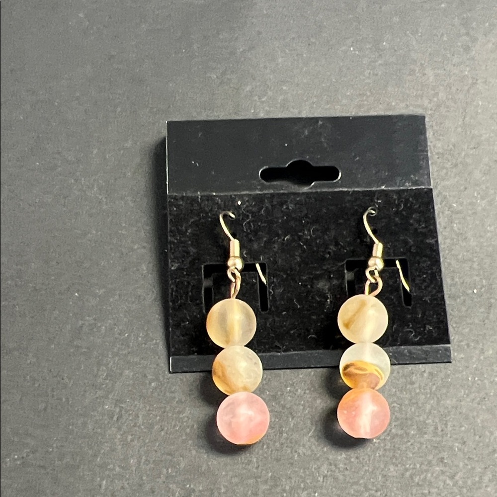 Pair of beaded earrings